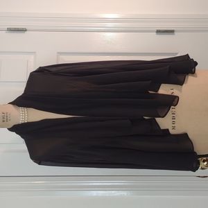 BNO Chiffon/Leather Open Cardigan Sz. XL NWT